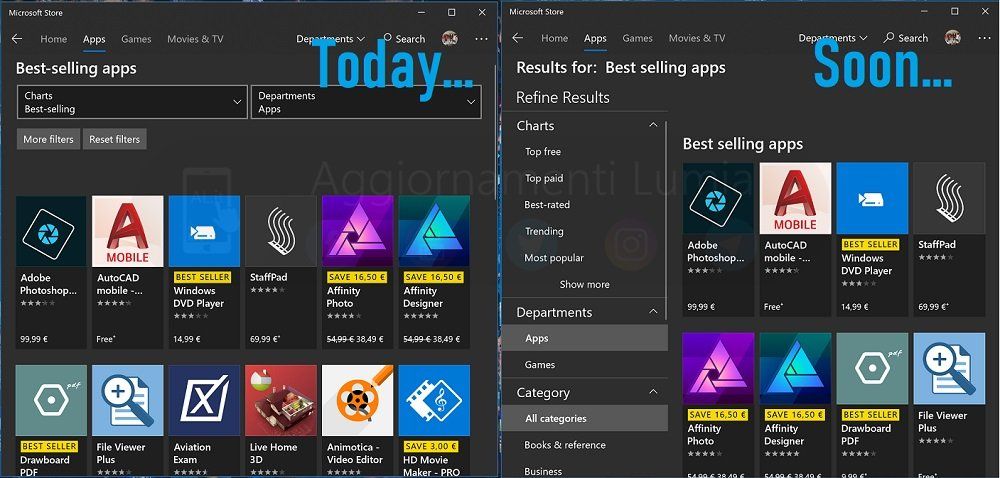 Microsoft Store on Windows 10 testing new filtering system | Windows ...