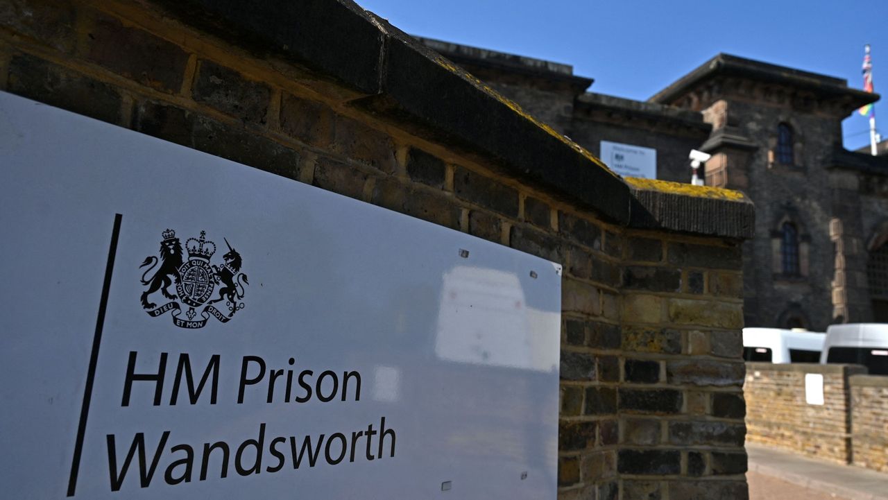 Exterior walls of HMP Wandsworth in south London