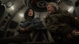 Mari Yamamoto and Kurt Russell in Monarch: Legacy of Monsters