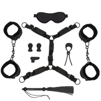 6. Lovehoney All Tied Up Bondage Play Kit (8 Piece): $84.99 $42.49 (save $42.50) £69.99 £34.99 (save £35)
This bargain bundle features everything you need for first-time BDSM exploration with your partner. There's plush restraints, as well as nipple suckers, a vibrating cock ring, finger ring or flogger for you to awaken each other's senses.
