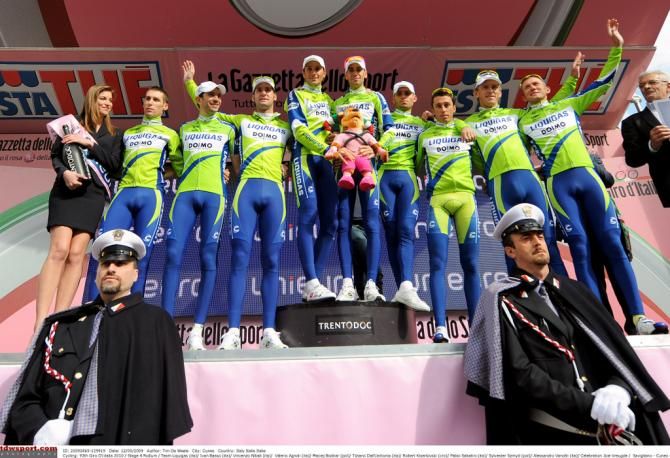 Liquigas-Doimo celebrate victory