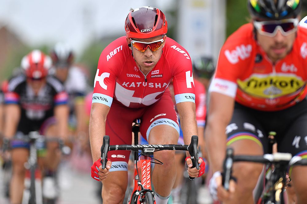 Alexander Kristoff led out the sprint but couldn't close the deal during stage 4 at the Eneco Tour