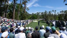 Rory McIlroy tees off the 6th hole at The Masters