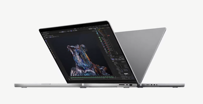 Apple MacBook Pro 2021 on grey background