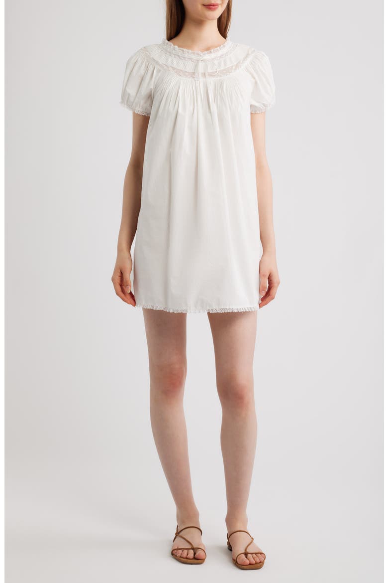 Daphne Lace Detail Organic Cotton Minidress