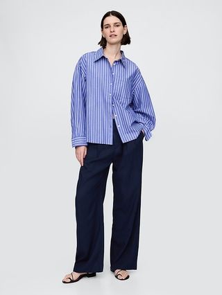 Gap, 365 High Rise Linen-Blend Trousers