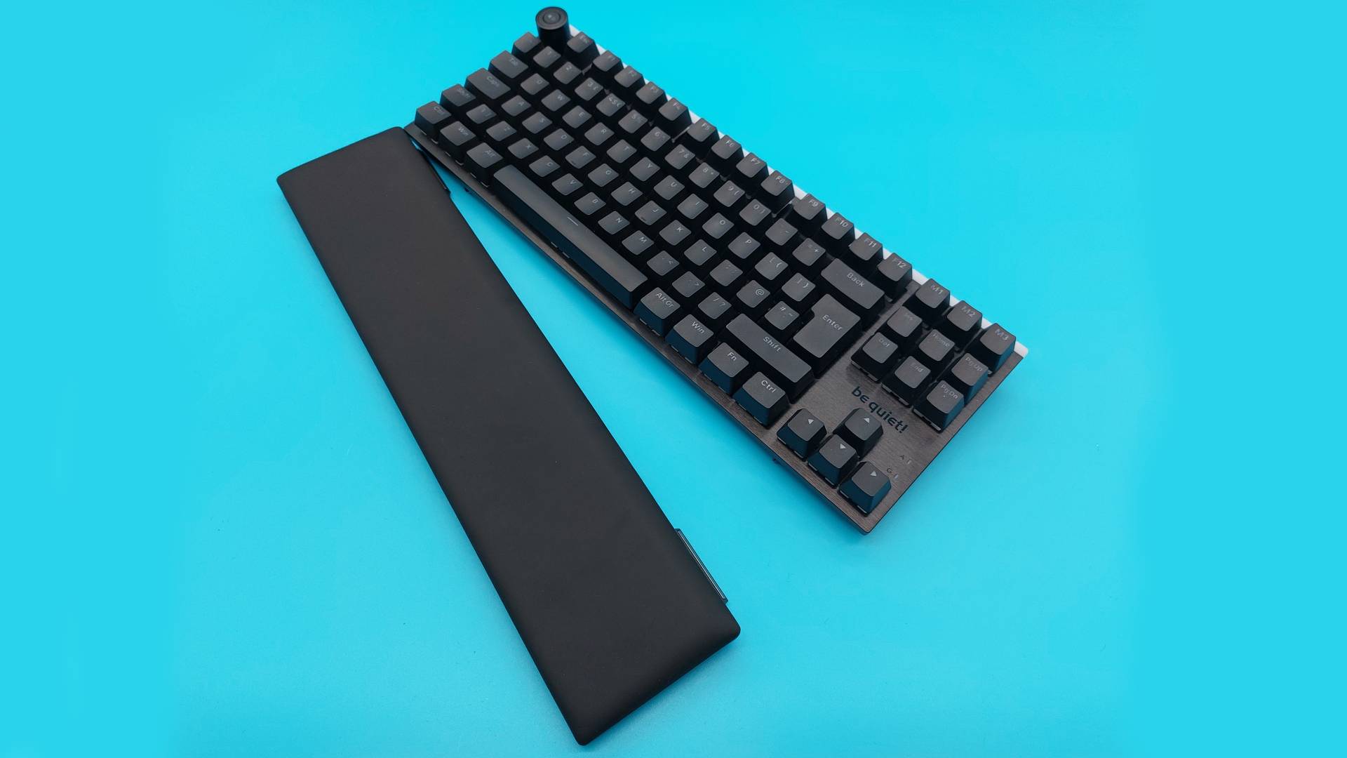 The Be Quiet Light Mount TKL wired mechanical gaming keyboard seen from various angles.