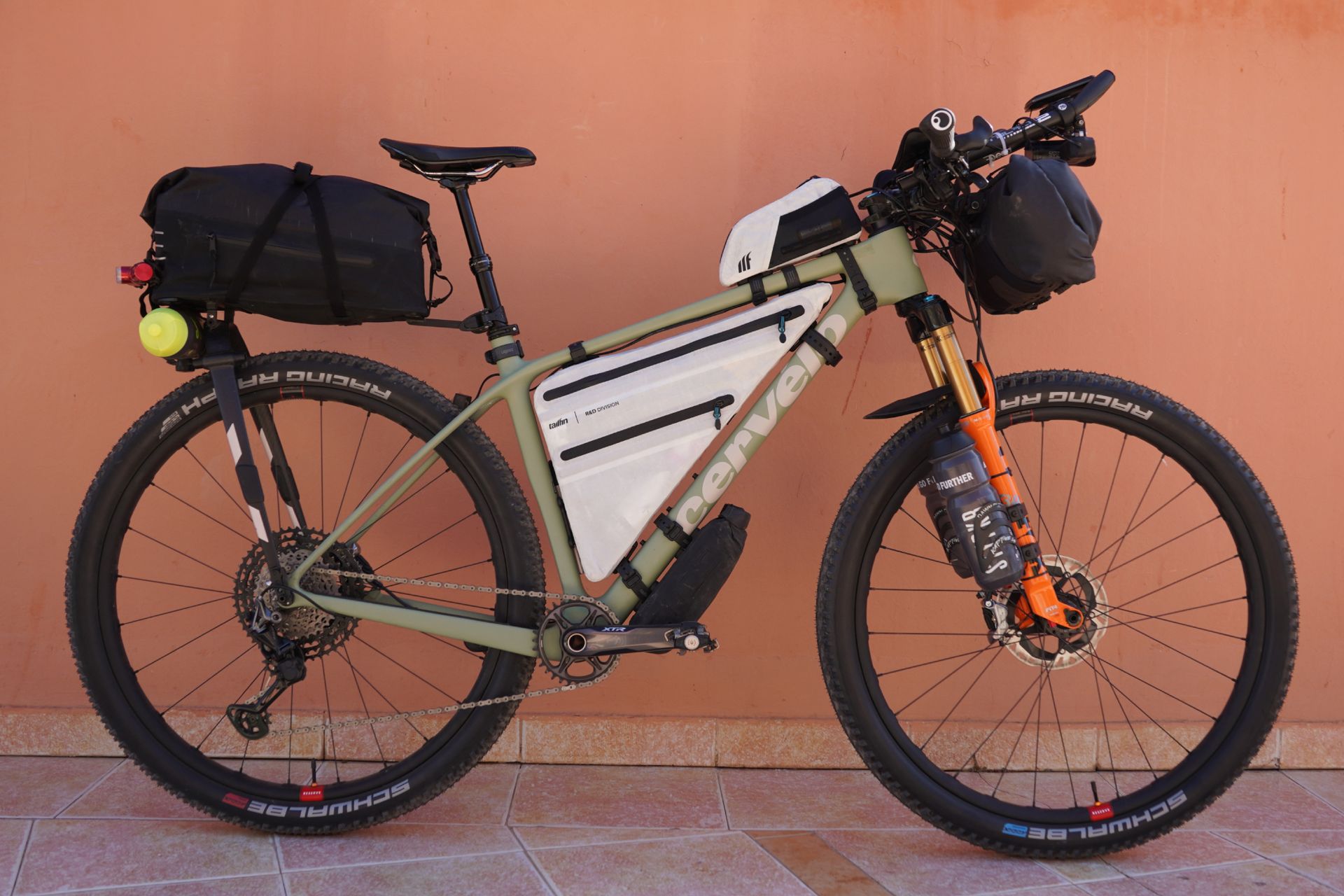 Image shows one of the bikes being ridden at the 2023 Atlas Mountain Race
