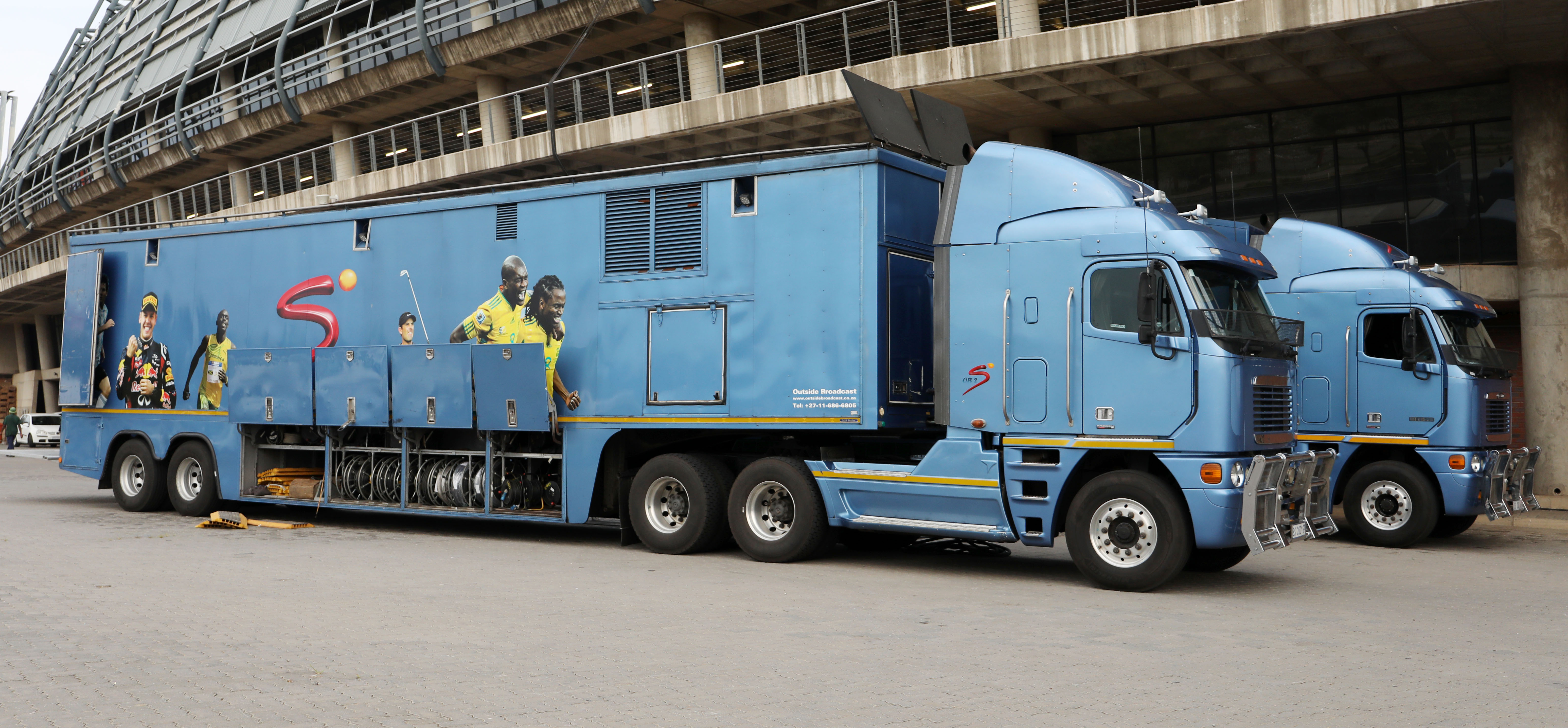SuperSport broadcast trucks