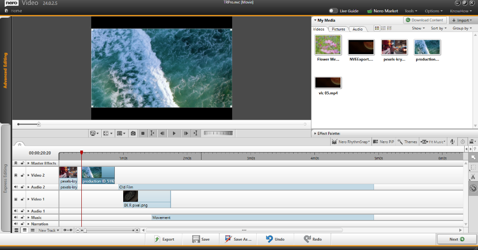 Nero Video editor is simple to use