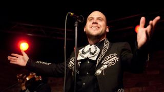 Matt Caughthran performs with Mariachi El Bronx