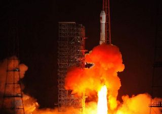 Chinese long March 3C rocket launches Tianllan satellite.