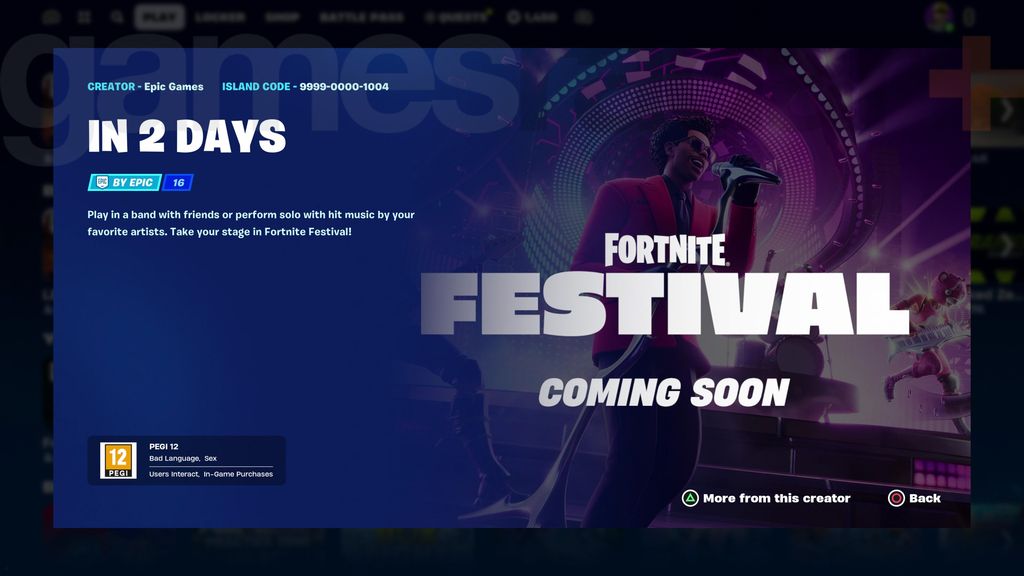 Fortnite Festival When Is It And What Songs Are Included GamesRadar 1024 80 