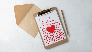 hearts and clipboard