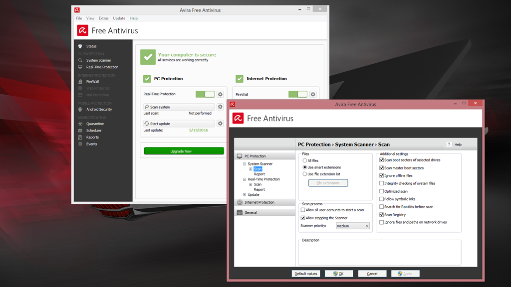 Avira Free Antivirus for Windows