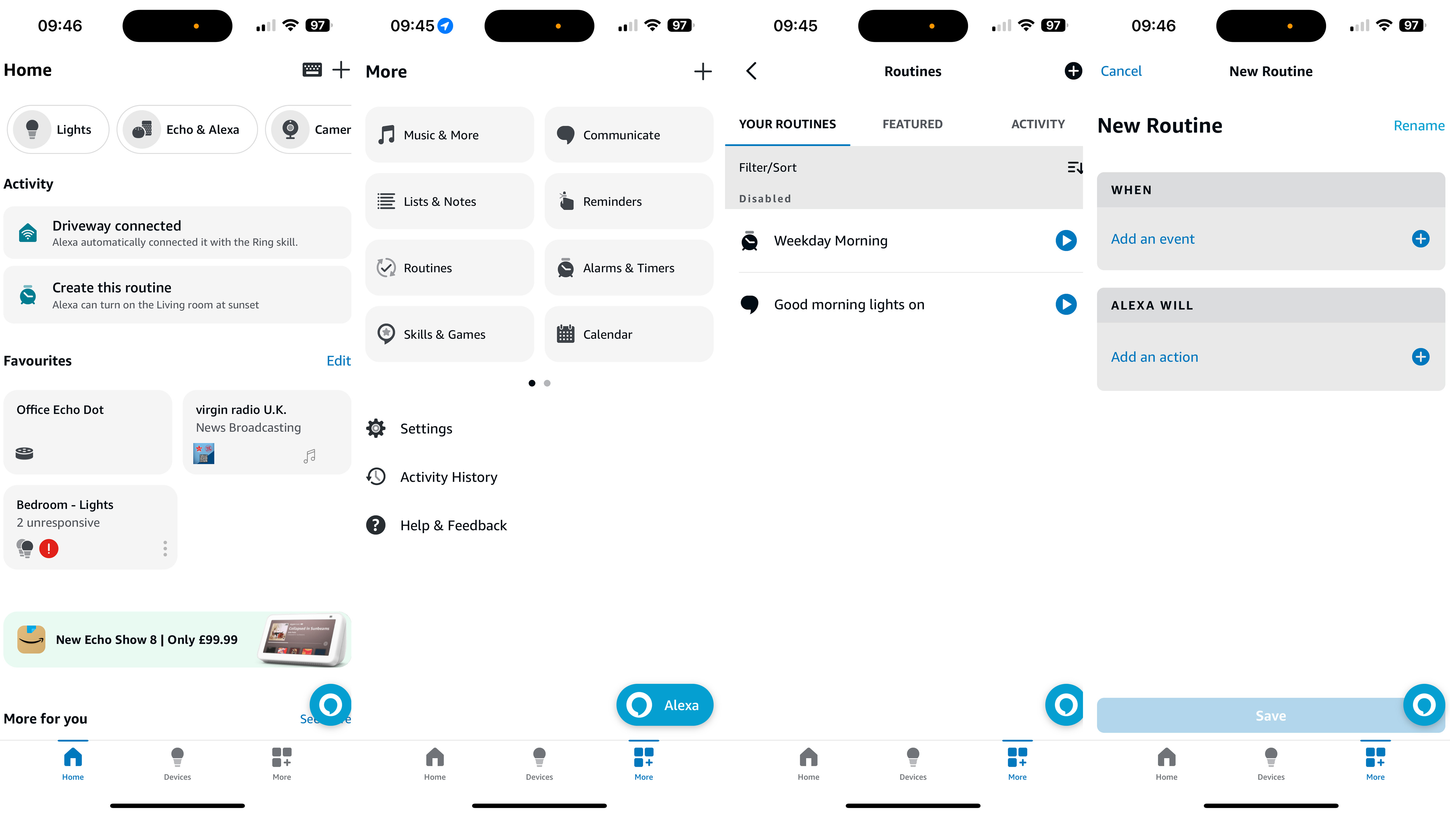 Alexa sound detection routine