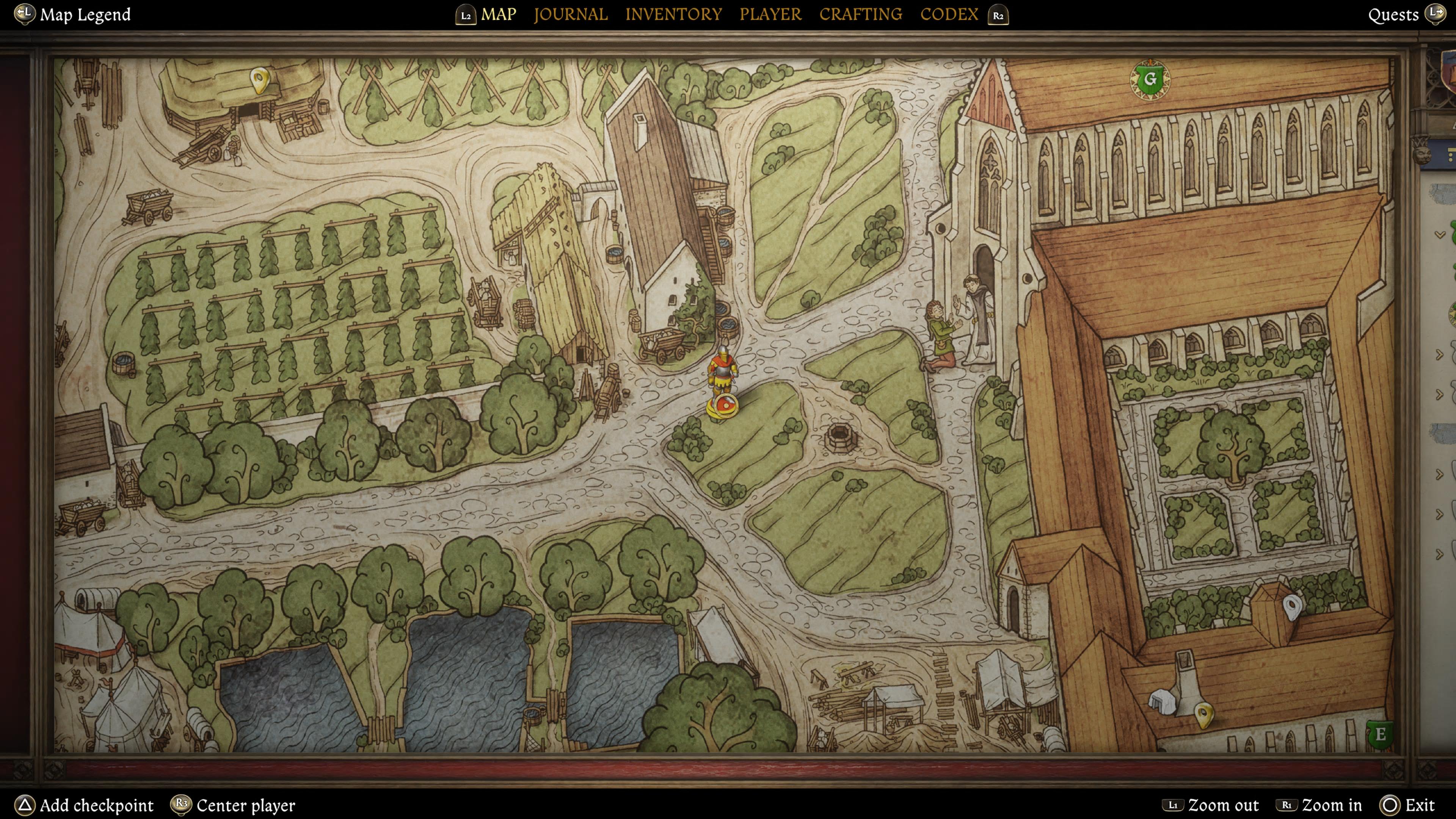 A map location for Slavek&#039;s lost purse in the KCD2 DLC, Mysteria Ecclesiae