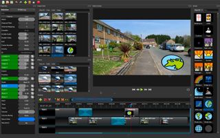 OpenShot free video editing software as we apply emojis to the footage