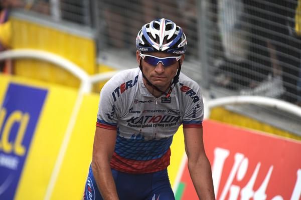 Russian Champion Serguei Ivanov (Katusha) finishes Tour de France stage six