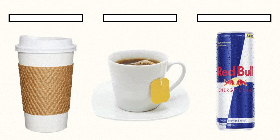 Coffee, tea & Red Bull