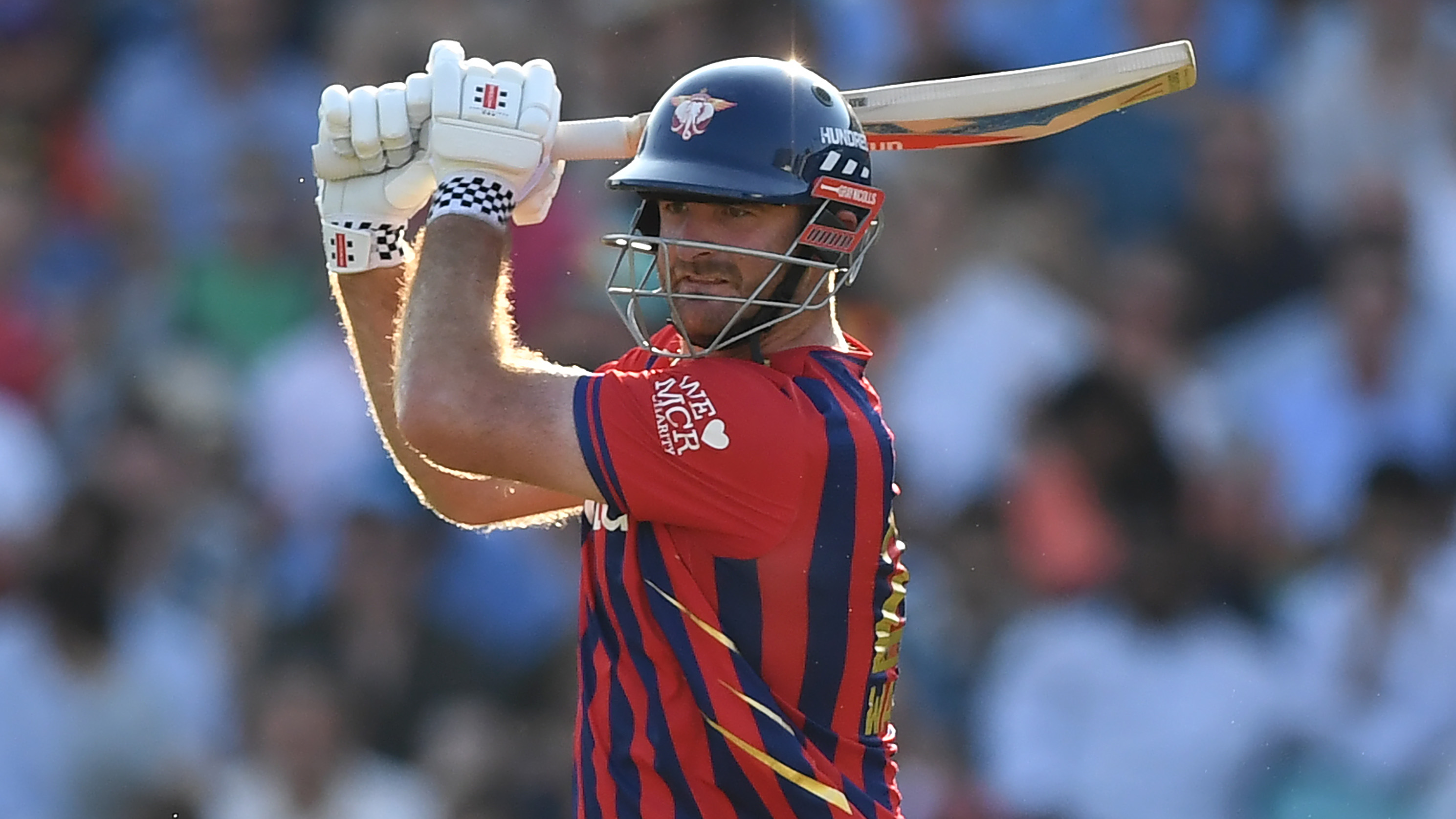 Paul Walter of Manchester Super Giants bats during The Eliminator between Manchester Super Giants Men and SunRisers Leeds Men at The Kia Oval