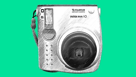 Line drawing of Instax Mini 10