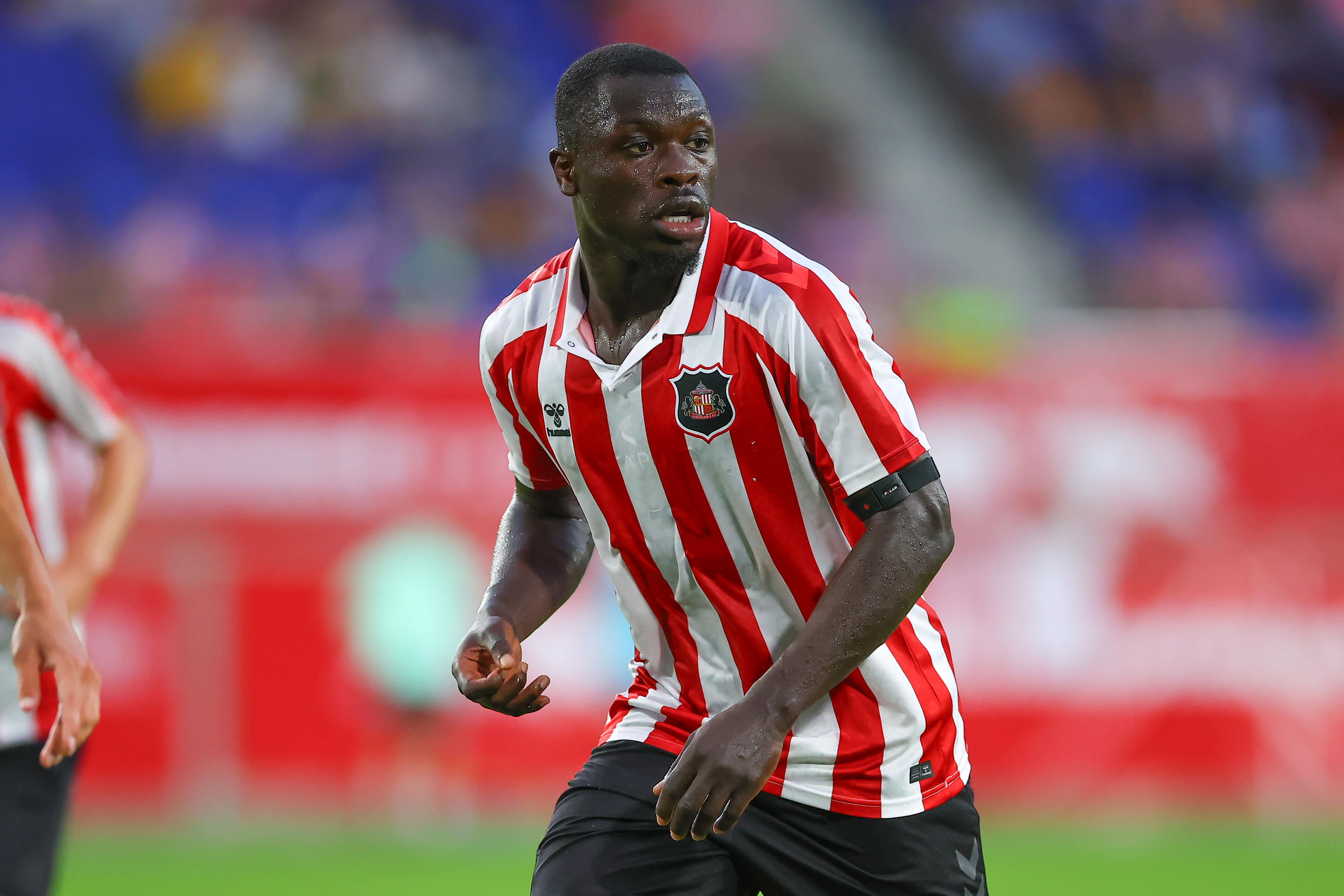 Brian Brobbey #9 of Sunderland AFC during the game against Leeds United FC on July 30, 2026 at Sports Illustrated Stadium in Harrison, New Jersey.
