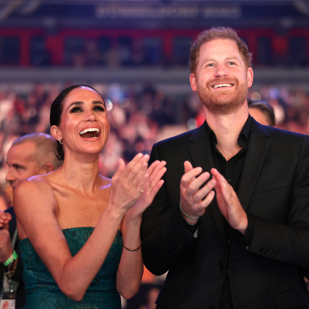 Prince Harry, Duke of Sussex, and Meghan, Duchess of Sussex attend the closing ceremony of the Invictus Games Düsseldorf 2023 at Merkur Spiel-Arena on September 16, 2023 in Duesseldorf, Germany