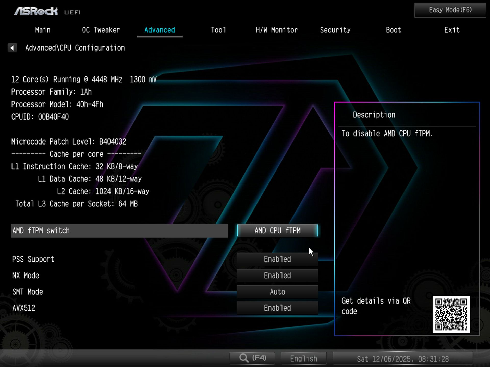 ASRock X870 Taichi Creator - BIOS