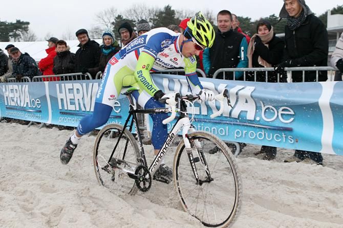 Peter Sagan's mountain bike background may have come in handy in these conditions.