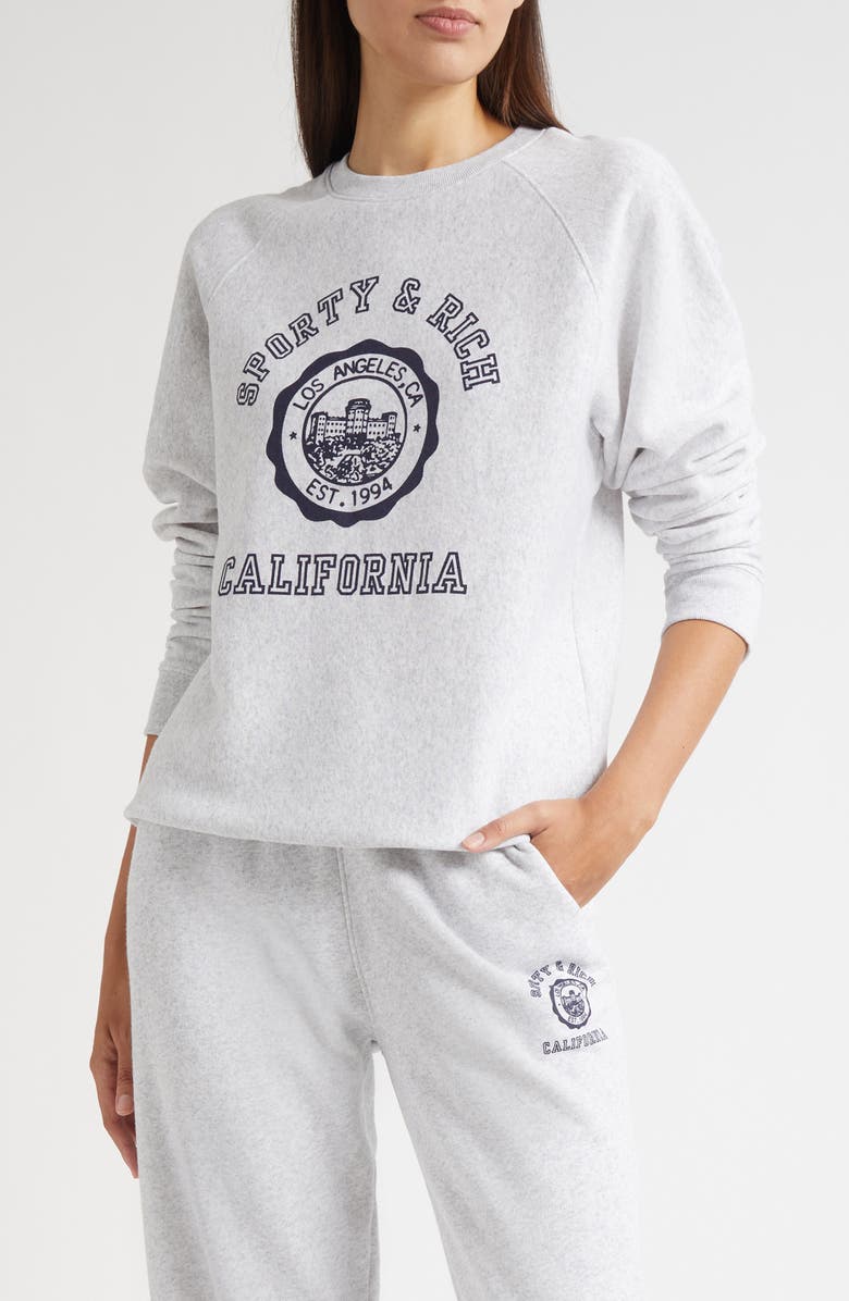 California Emblem Fleece Crewneck Graphic Sweatshirt