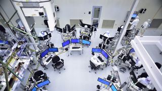 Intel manufacturing fab floor
