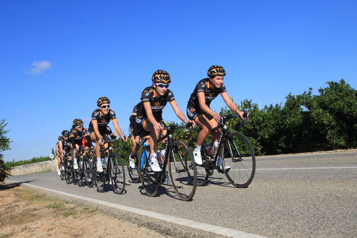 Blue skies for the training ride