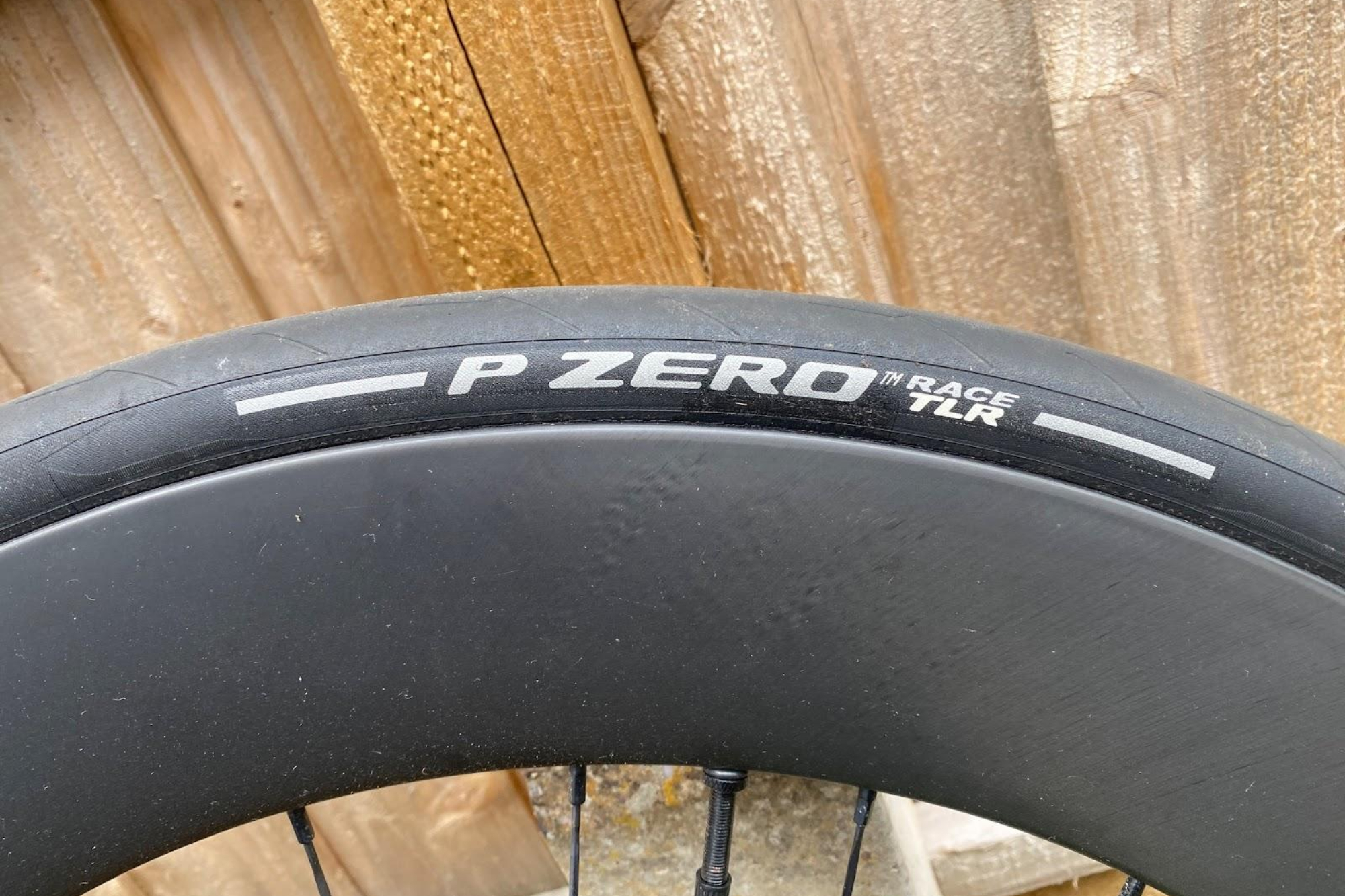 Pirelli P Zero Race TLR mounted on a wheel