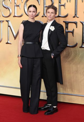 Eddie Redmayne and Katherine Waterston at The Fantastic Beasts 3 premiere