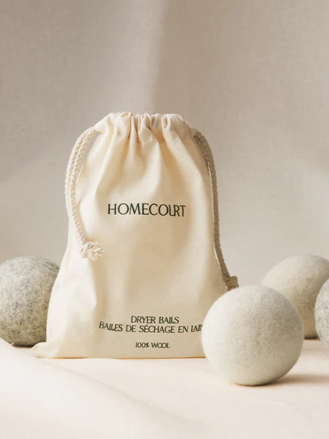 A bag of dryer balls from Homecourt