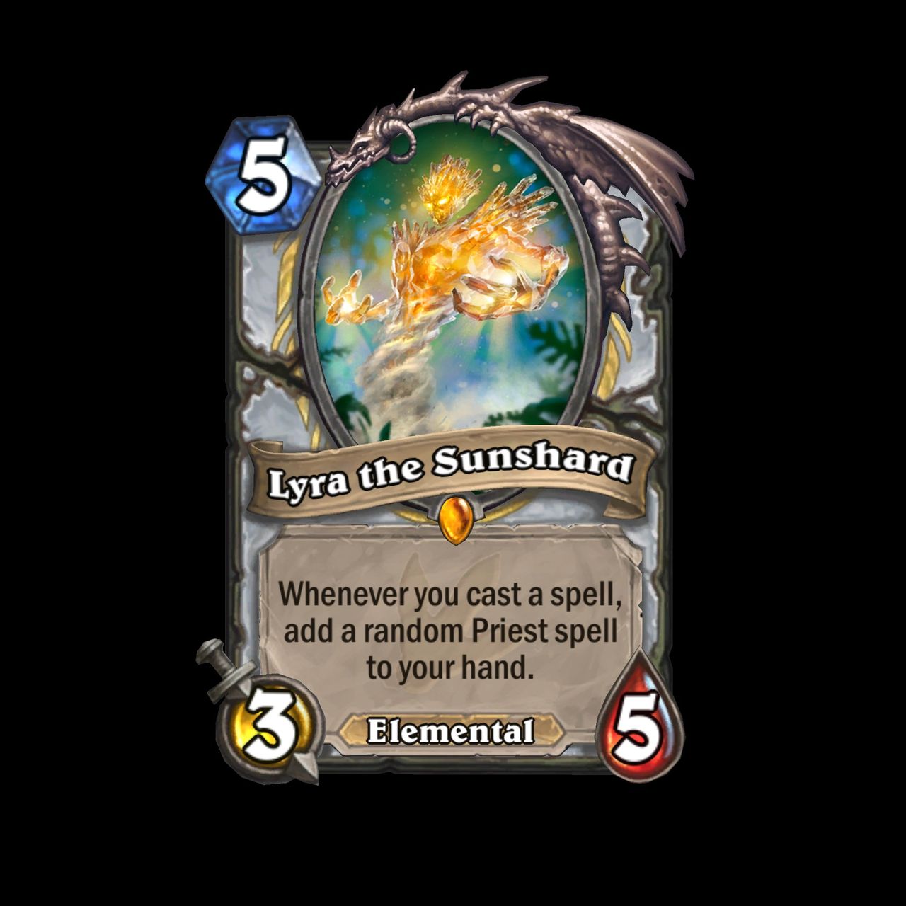Awesome art, plus an amazing voice acting&mdash;&ldquo;Behold, the glory of a new sun!&rdquo;&mdash;combined with a surprisingly bonkers effect made the Priest Legendary one of Un&rsquo;Goro&rsquo;s coolest cards.