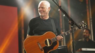 David Gilmour appears on Jimmy Kimmel Live, 2016