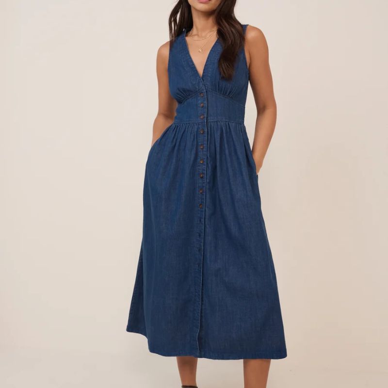 Nobody's Child, denim midi dress