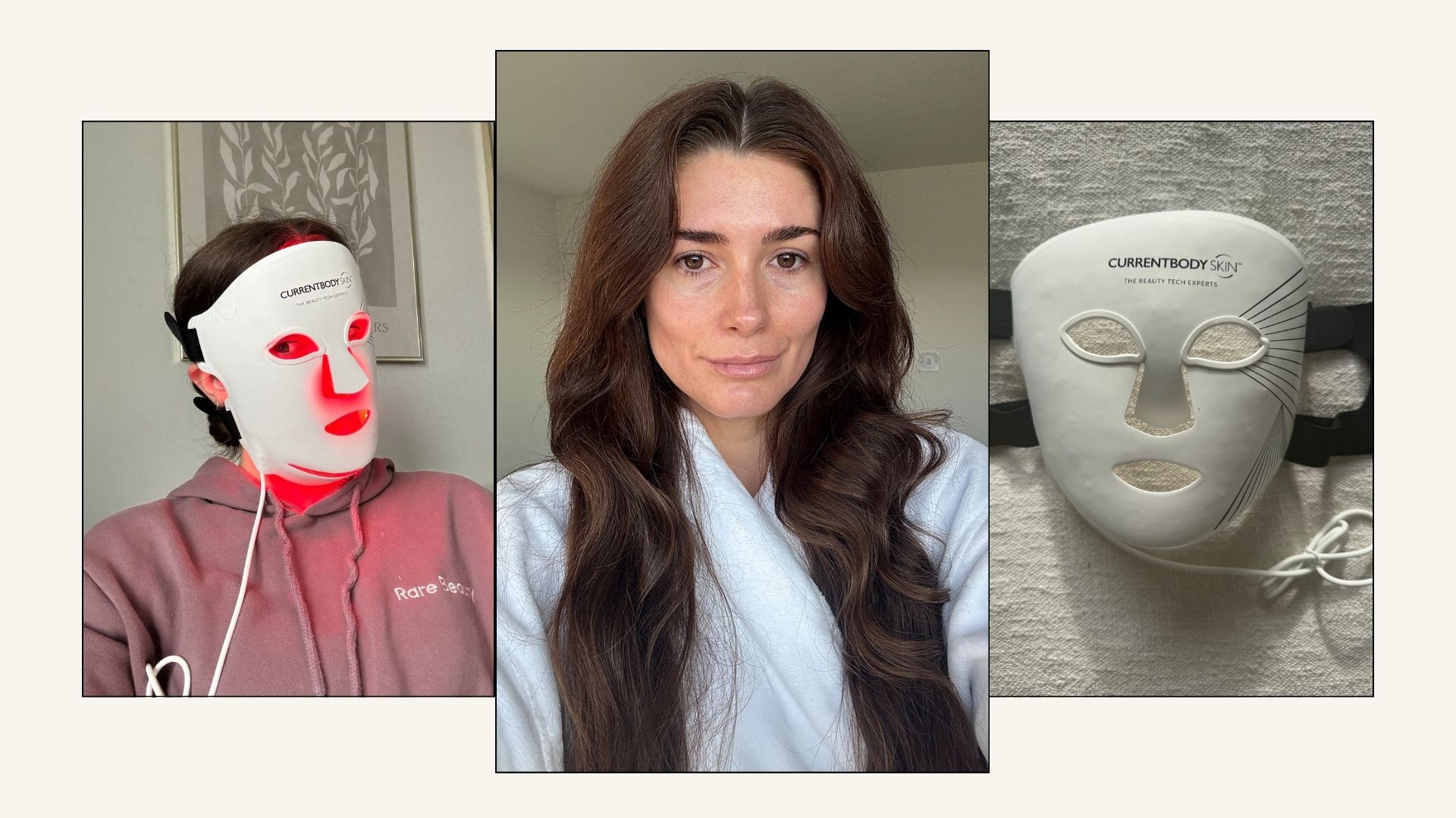 Eleanor testing the Currentbody LED Mask Series 2