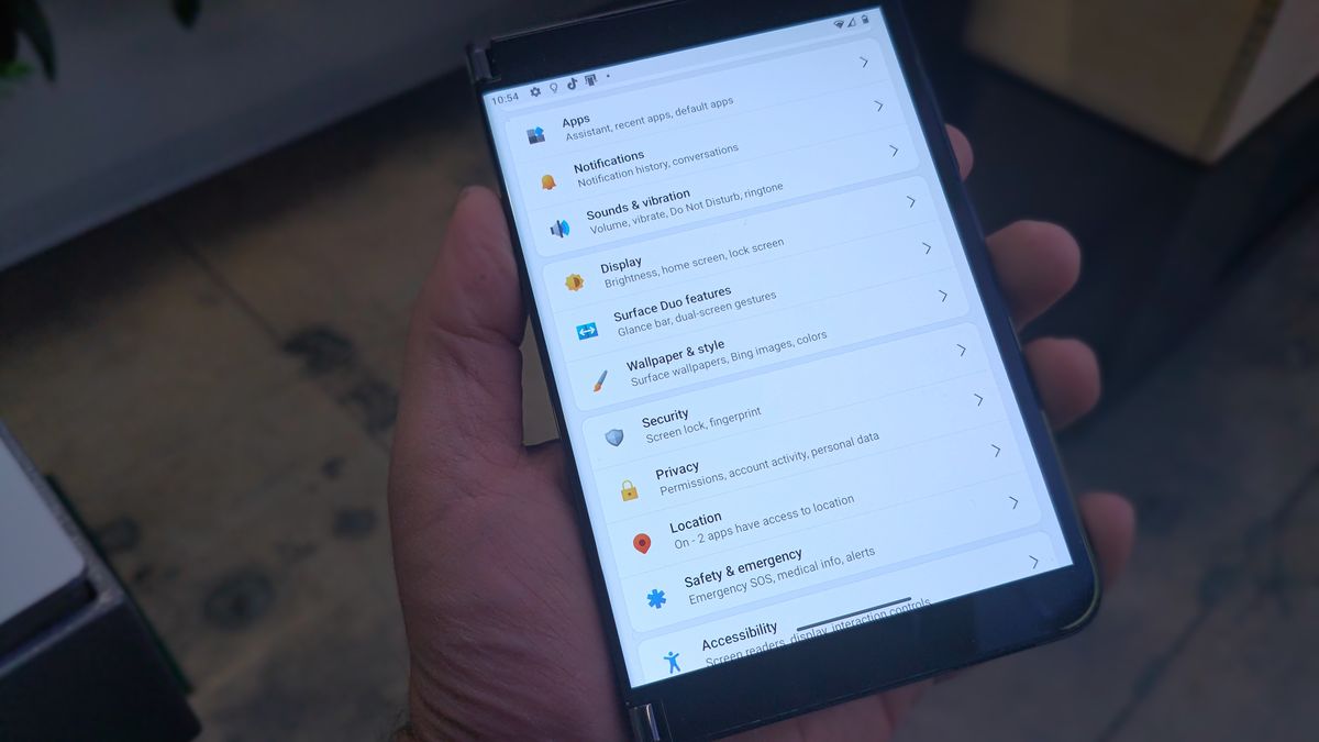 Surface Duo with Android 12L
