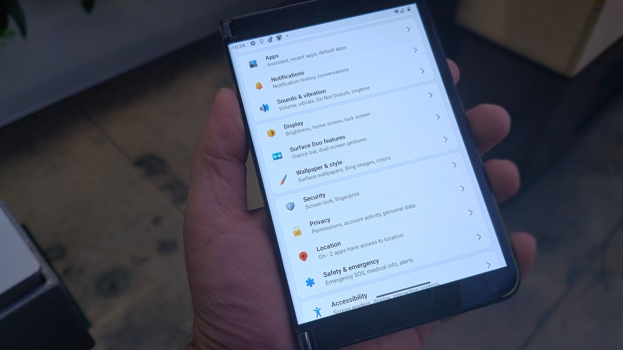 Surface Duo with Android 12L