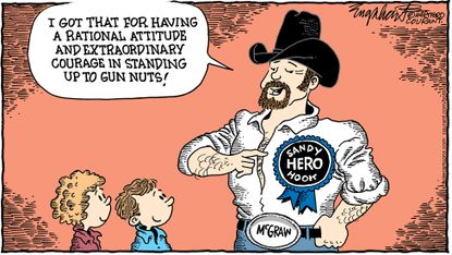 Editorial cartoon gun rights Tim McGraw