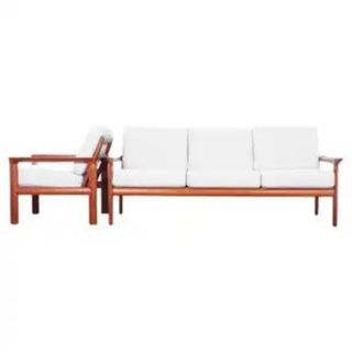 wooden sofa from 1stdibs