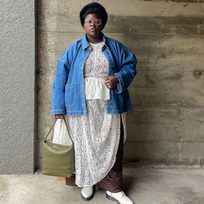 Lydia Okello wearing a holiday outfit