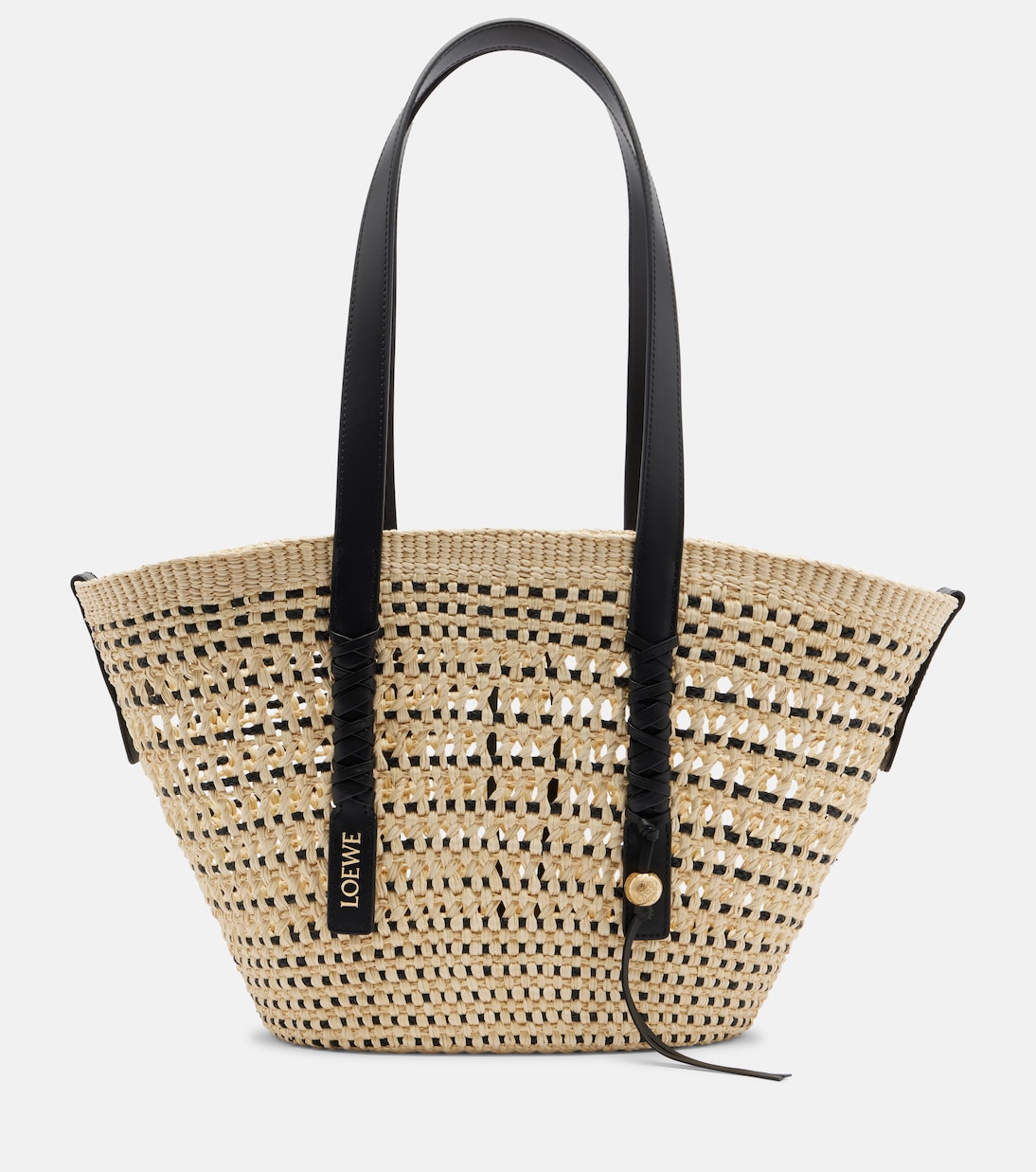 Paula's Ibiza Braid Medium Basket Bag in Beige - Loewe
