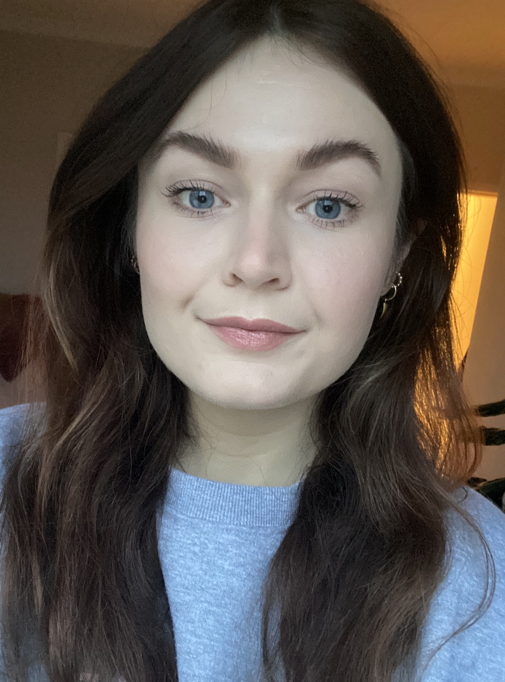 Lucy's brows after applying Refy Brow Sculpt