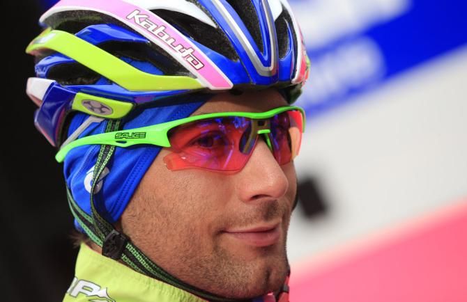 Diego Ulissi (Lampre-Merida) bundled up at the start of Vuelta stage 15