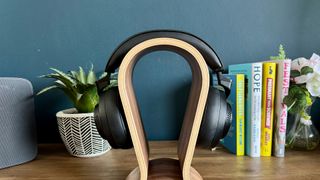 Shure Aonic 50 Gen 2 noise-cancelling over-ears on headphone stand