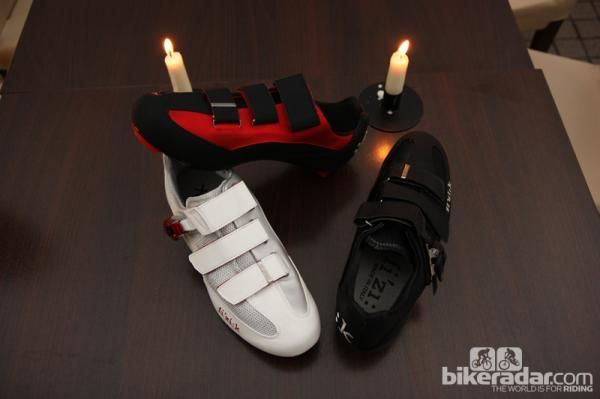 The entry-level R5 shoes feature asymmetric designs that include different colors and fabric textures.